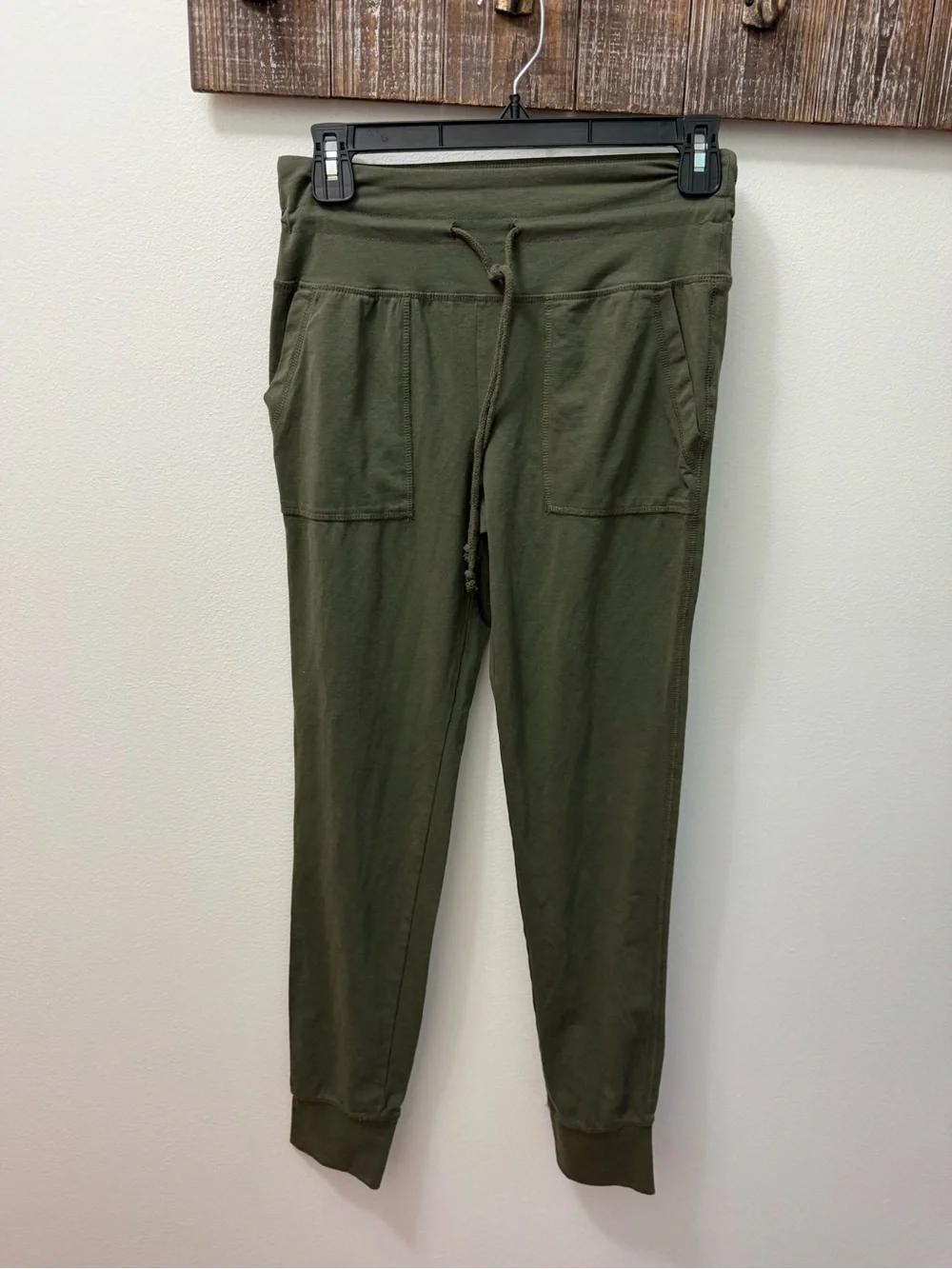 Olive Green Drawstring Jogger Pants wild Fable small